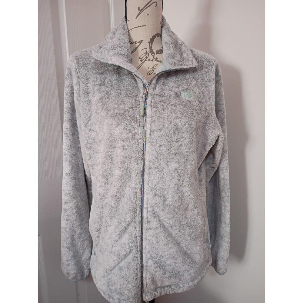 grey The North Face Osito fleece jacket features a soft, high-pile material